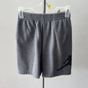 Jordan Kids Charcoal Shorts with Black Silhouette